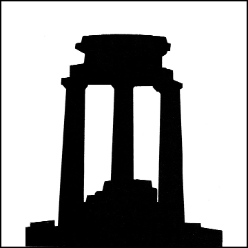 Temple Silhouette - Tholos, means 'round' temple.